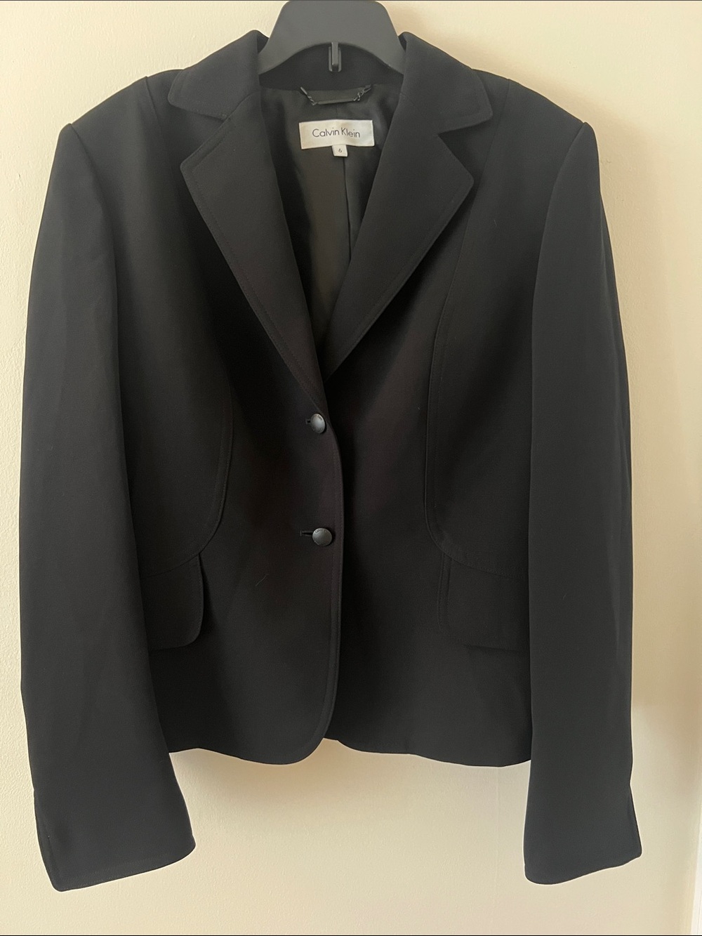 Calvin Klein Black Two-Button Blazer